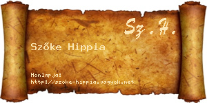 Szőke Hippia névjegykártya